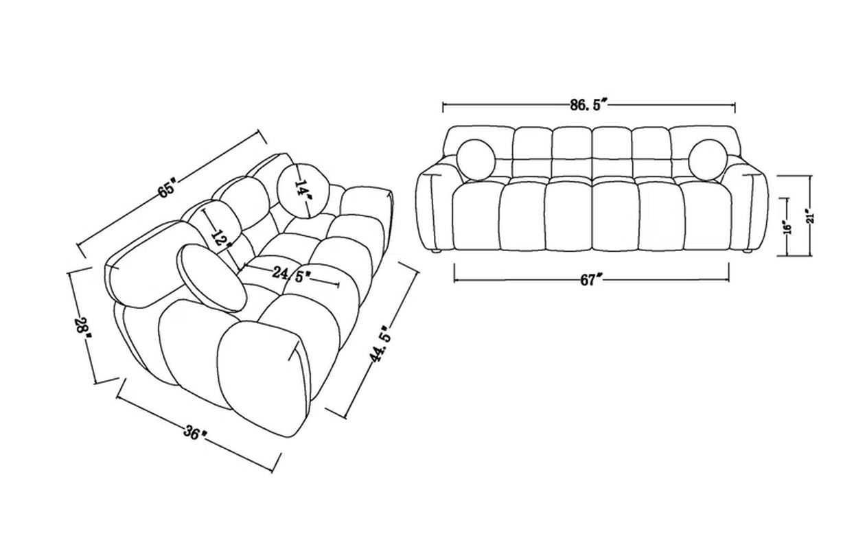 Keala Boucle Upholstered Loveseat