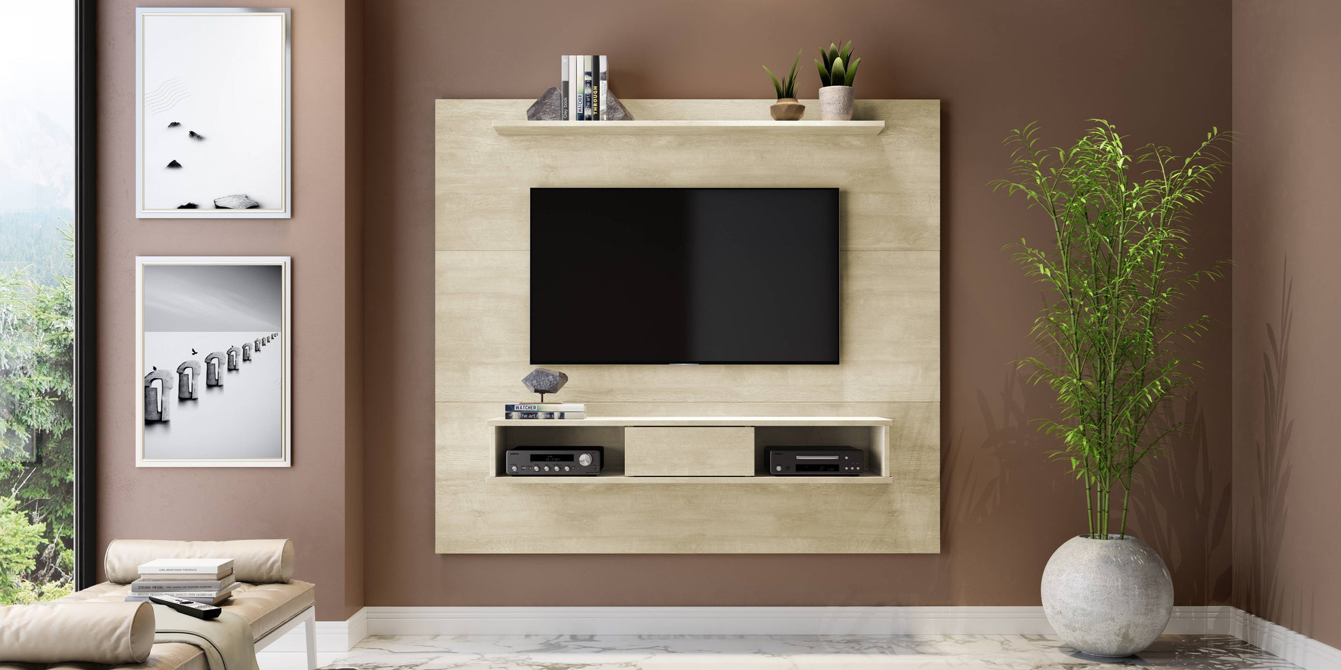 Omaha 2-Shelf Tv-Board (Up to 70Inch Tvs)