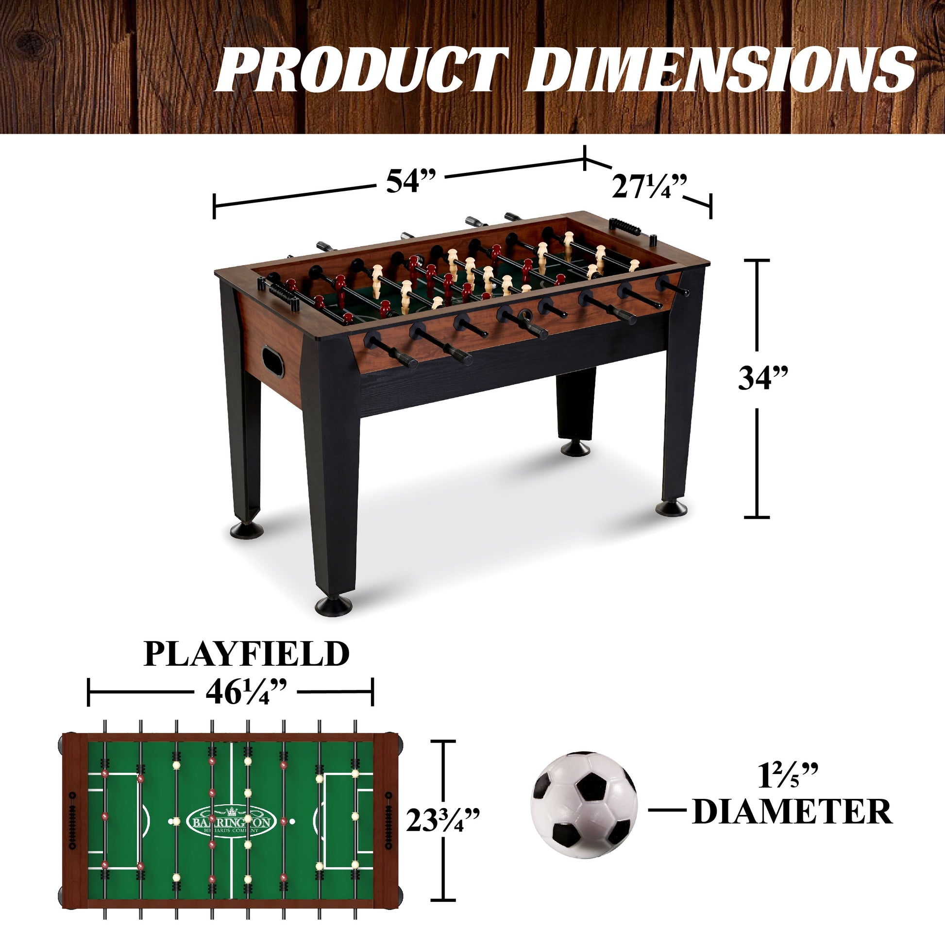 Modern Foosball/Soccer Table 54"