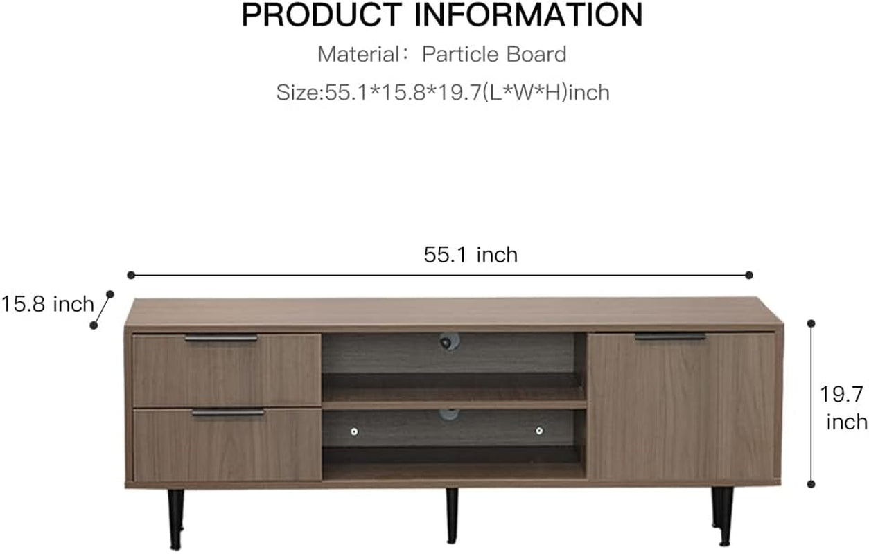 Modora Entertainment Center/Console Table 55 Inch, Brown