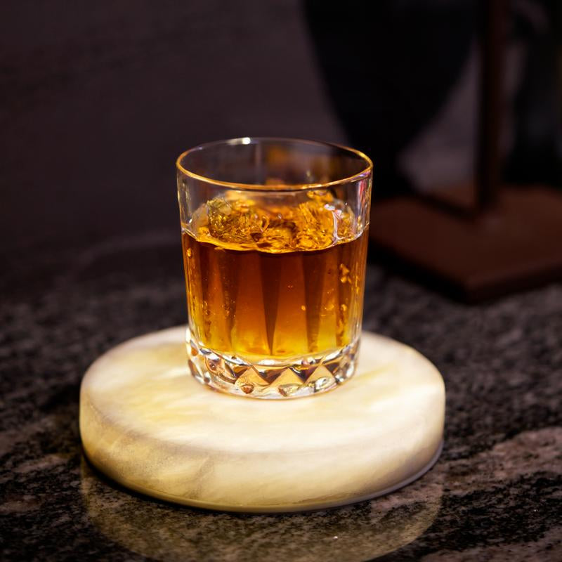 Marble Drink Coaster Backlit