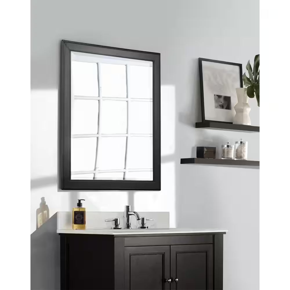 Gale Wood Framed Vanity Mirror, Espresso