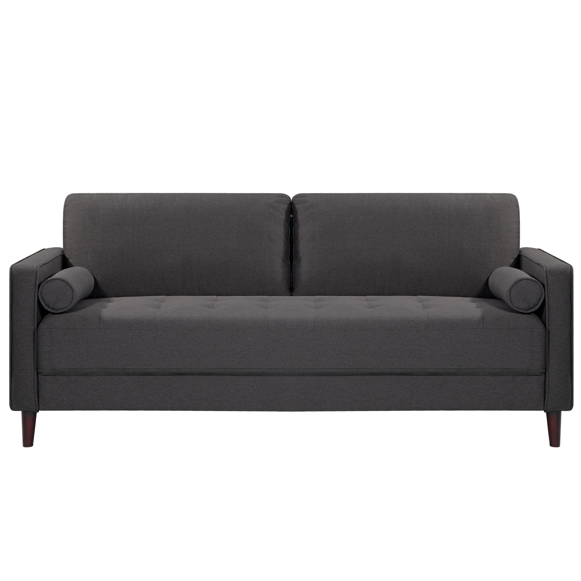 Lorelei Mid-Century Modern Sofa, Heather Gray Fabric